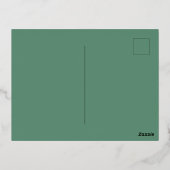 Groen blad en Gouden Bruiloft uitnodigen Folie Uitnodiging Briefkaart (Achterkant)