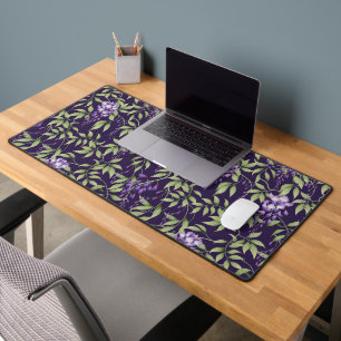 Groen blad en Wisteria Bloempatroon Bureaumat