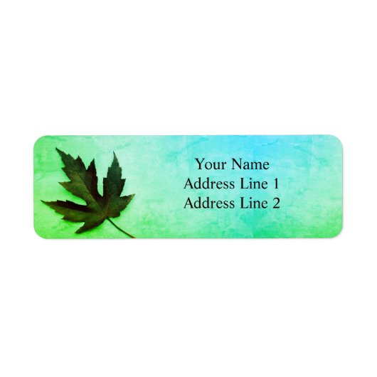 Groen blad etiket (Voorkant)