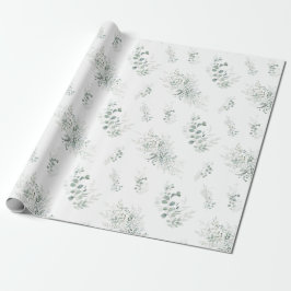 Groen Blad Eucalyptus Elegant Cadeaupapier