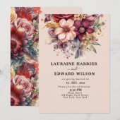 Groen blad eucalyptus groene bloemige tuin uitnodi kaart (Voorkant / Achterkant)