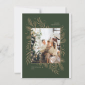 Groen Blad Familie Foto Lijst Kaart (Voorkant)