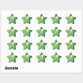 GROEN BLAD fris gezond cadeau Ster Sticker (Vel)