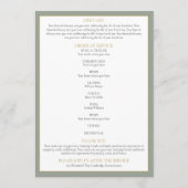 Groen Blad Funeral Gedachtenis Order Of Service Programmakaart (Achterkant)