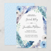 Groen blad goud Terrarium Bruiloft uitnodiging (Voorkant / Achterkant)