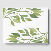 groen blad groen bruiloft Gastenboek (Achterkant)