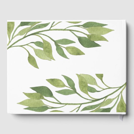 groen blad groen bruiloft Gastenboek (Achterkant)