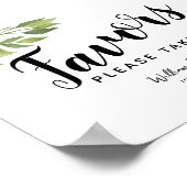 groen blad groen gunsten feest of trouw teken poster (Hoek)