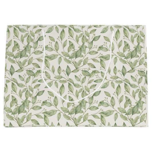  groen blad groot cadeauzakje (Voorkant)