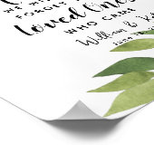 groen blad hart gast boek trouwen poster (Hoek)