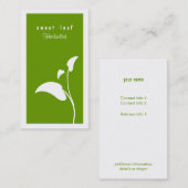 Groen Blad Herboristen Visitekaartje (Voorkant / Achterkant)