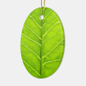 Groen blad keramisch ornament (Links)