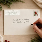 Groen Blad Kerst Retouradres Aangepast Etiket