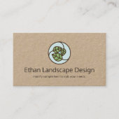 Groen blad Landschapsontwerper Logo Kraft Visitekaartje (Voorkant)