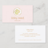 Groen blad Logo Pink Beauty Spa Visitekaartje (Voorkant / Achterkant)