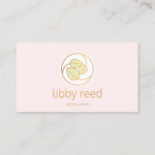 Groen blad Logo Pink Beauty Spa Visitekaartje (Voorkant)