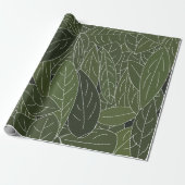 Groen Blad Loof Cadeaupapier (Uitgerold)