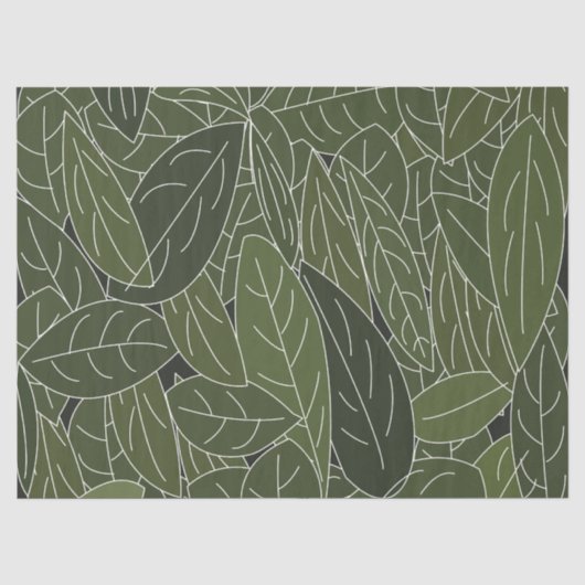 Groen Blad Loof Tissuepapier (Voorkant)