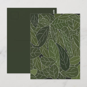 Groen Blad Loofwerk Briefkaart
