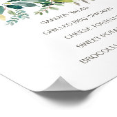 Groen blad Lunch Menu Bord Poster (Hoek)