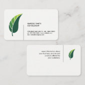 Groen blad / minimalistisch visitekaartje (Voorkant / Achterkant)