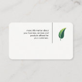 Groen blad / minimalistisch visitekaartje (Achterkant)