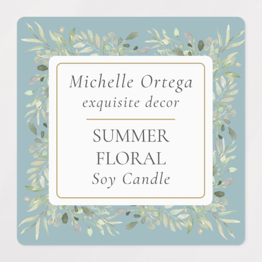Groen Blad Modern Elegaant Labels (Design 1)