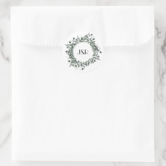 groen blad monogram label (Tas)