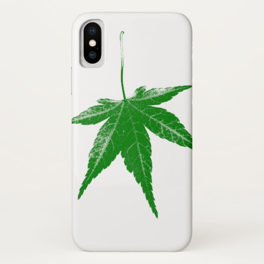 Groen blad op wit Case-Mate iPhone case (Achterkant)