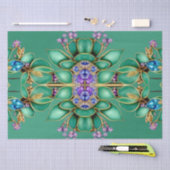 Groen blad Paarse edelstenen tissuepapier (Craft)