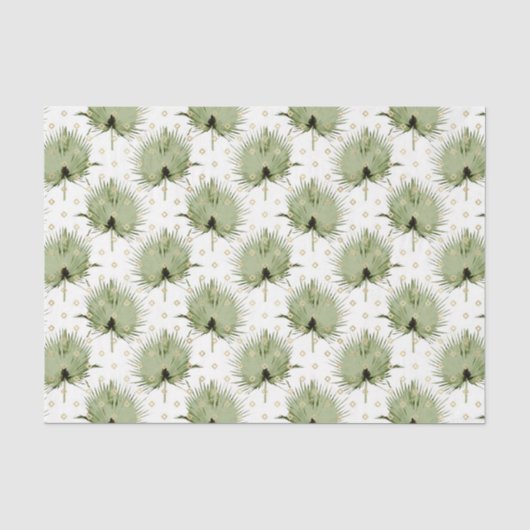 Groen Blad Patroon 13 Tissuepapier (Voorkant)