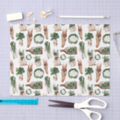Groen Blad Patroon 14 Kruiden Tissuepapier (Craft)