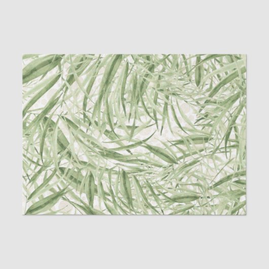 Groen Blad Patroon 16 Tissuepapier (Voorkant)