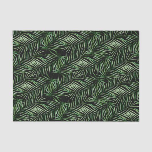 Groen Blad Patroon 1 Tissuepapier (Voorkant)