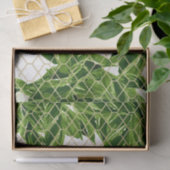 Groen Blad Patroon 3 Tissuepapier (Geschenk)