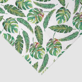 Groen Blad Patroon 5 Palmbladeren Tissuepapier (Detail)