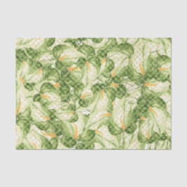 Groen Blad Patroon 6 Tissuepapier