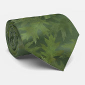 Groen Blad Patroon Elegante Natuur Inspiratie Stropdas (Opgerold)