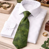 Groen Blad Patroon Elegante Natuur Inspiratie Stropdas