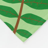 Groen Blad Patroon Fleece Deken (Hoek)