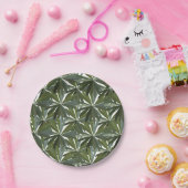 Groen Blad Patroon Papieren Bordje (Feest)