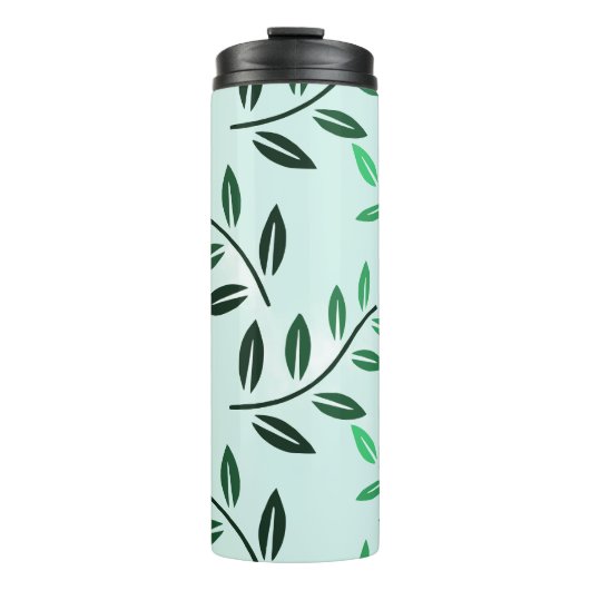 Groen Blad Patroon Reis Mok | Minimaal Botanisch (Voorkant)