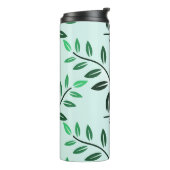 Groen Blad Patroon Reis Mok | Minimaal Botanisch (Gedraaid links)