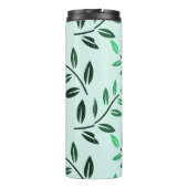 Groen Blad Patroon Reis Mok | Minimaal Botanisch (Achterkant)