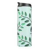 Groen Blad Patroon Reis Mok | Minimaal Botanisch (Geroteerd rechts)