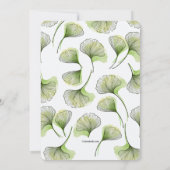 Groen Blad Patroon Uitnodiging (Achterkant)