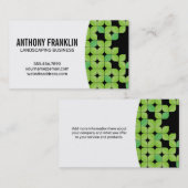 Groen Blad Patroon Visitekaartje (Voorkant / Achterkant)
