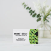 Groen Blad Patroon Visitekaartje (Staand voorkant)