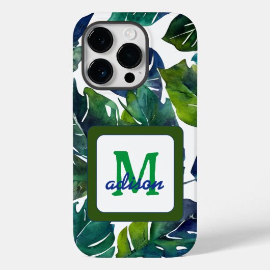 Groen blad Philodendron gebladerte Botanisch Case-Mate iPhone Case (Achterkant)