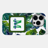 Groen blad Philodendron gebladerte Botanisch Case-Mate iPhone Case (Achterkant (horizontaal))